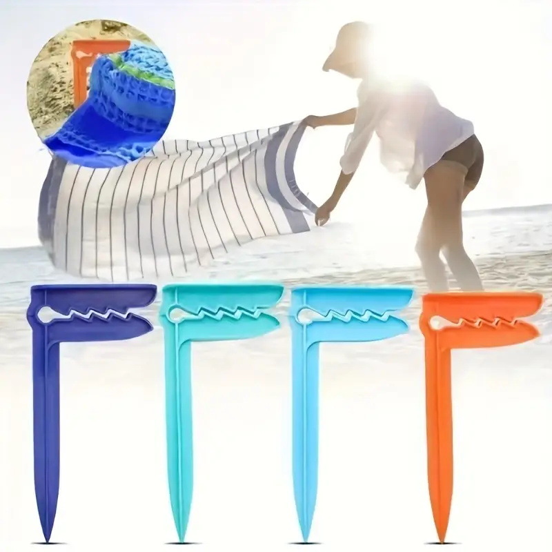 Outdoor Camping Rugs - Support de serviette de plage d'extérieur,