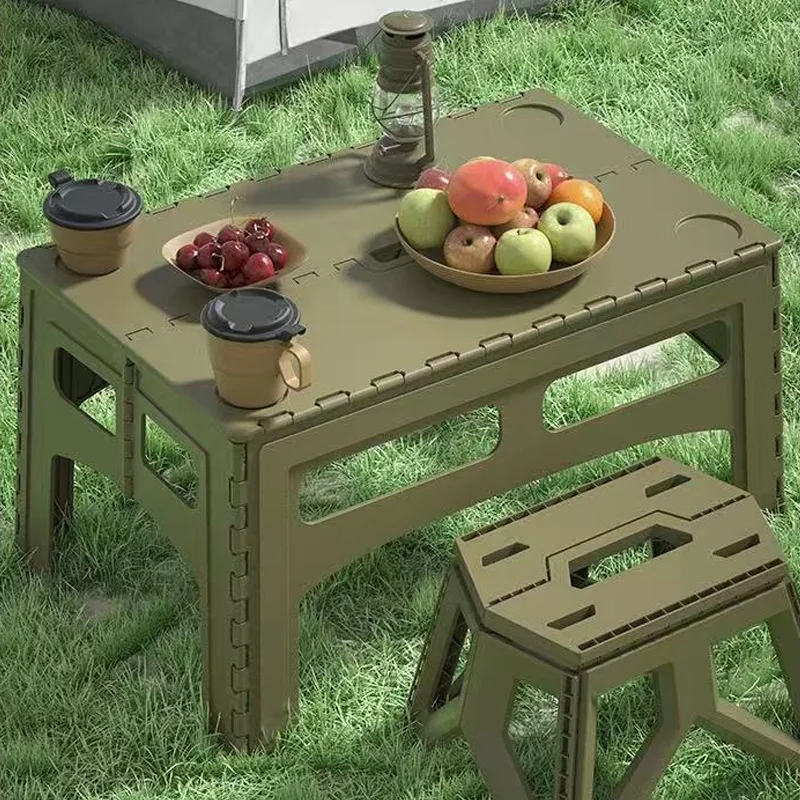 Outdoor Camping Exhibition - Table de camping pliable portable en