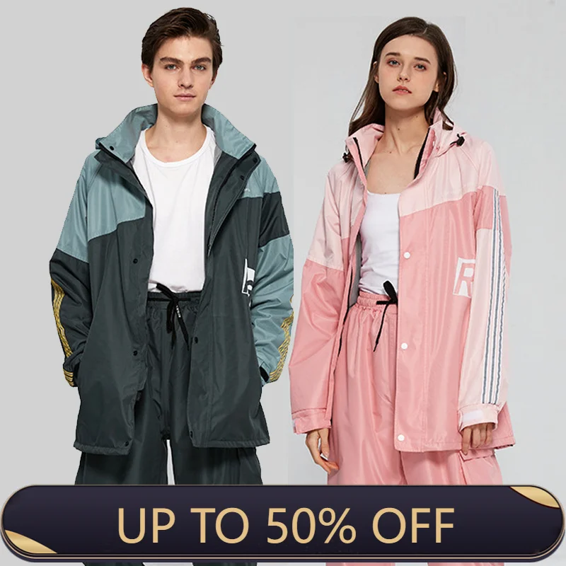Camping Rain Poncho - Ensemble imperméable pour adulte, veste et