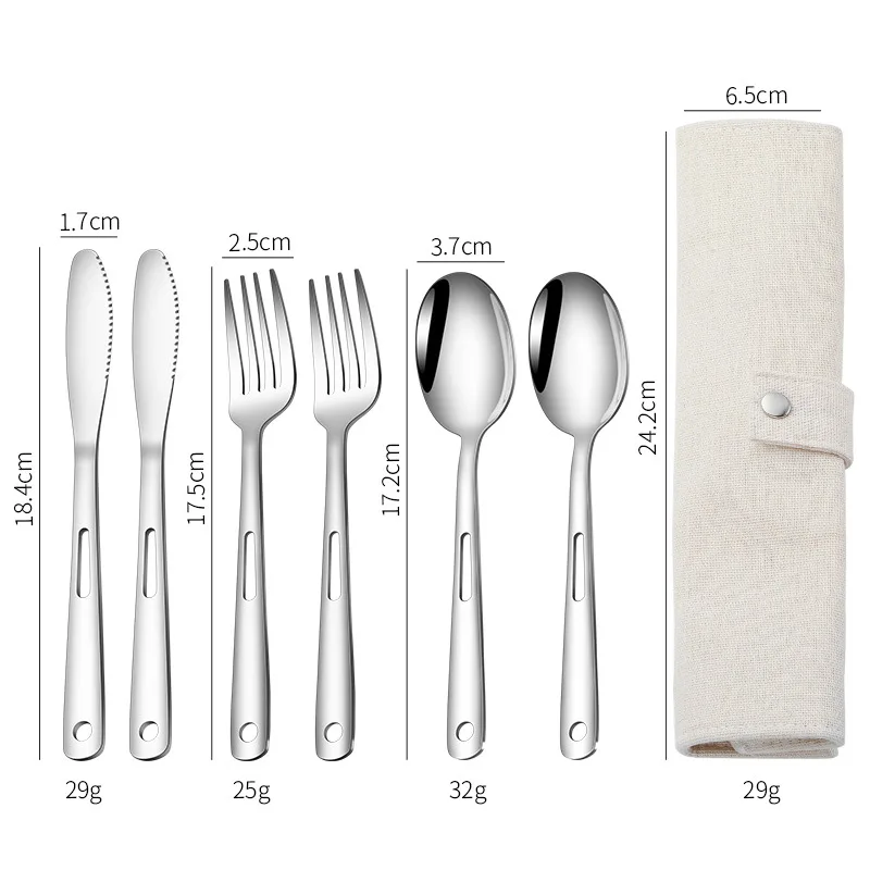 Outdoor Camping Dining Set - Ensembles de couteaux en acier inoxydable