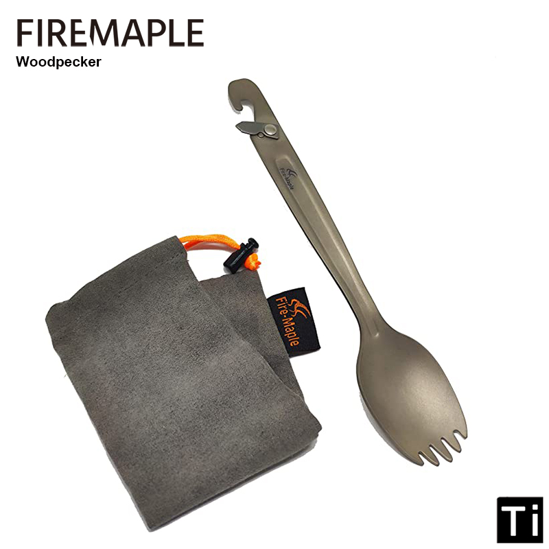 Outdoor Camping Dining Set - Fourchette en titane d'érable de feu