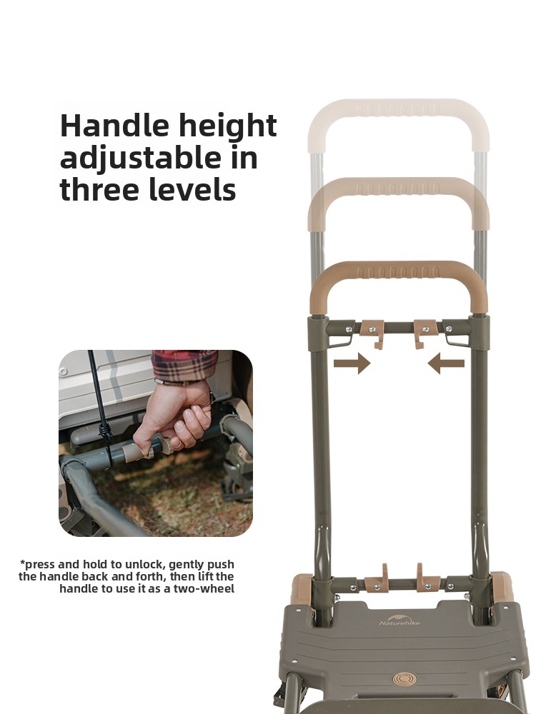 Chariot pliable 2-en-1 Natureh - Outdoor Camping Trolley avis et prix