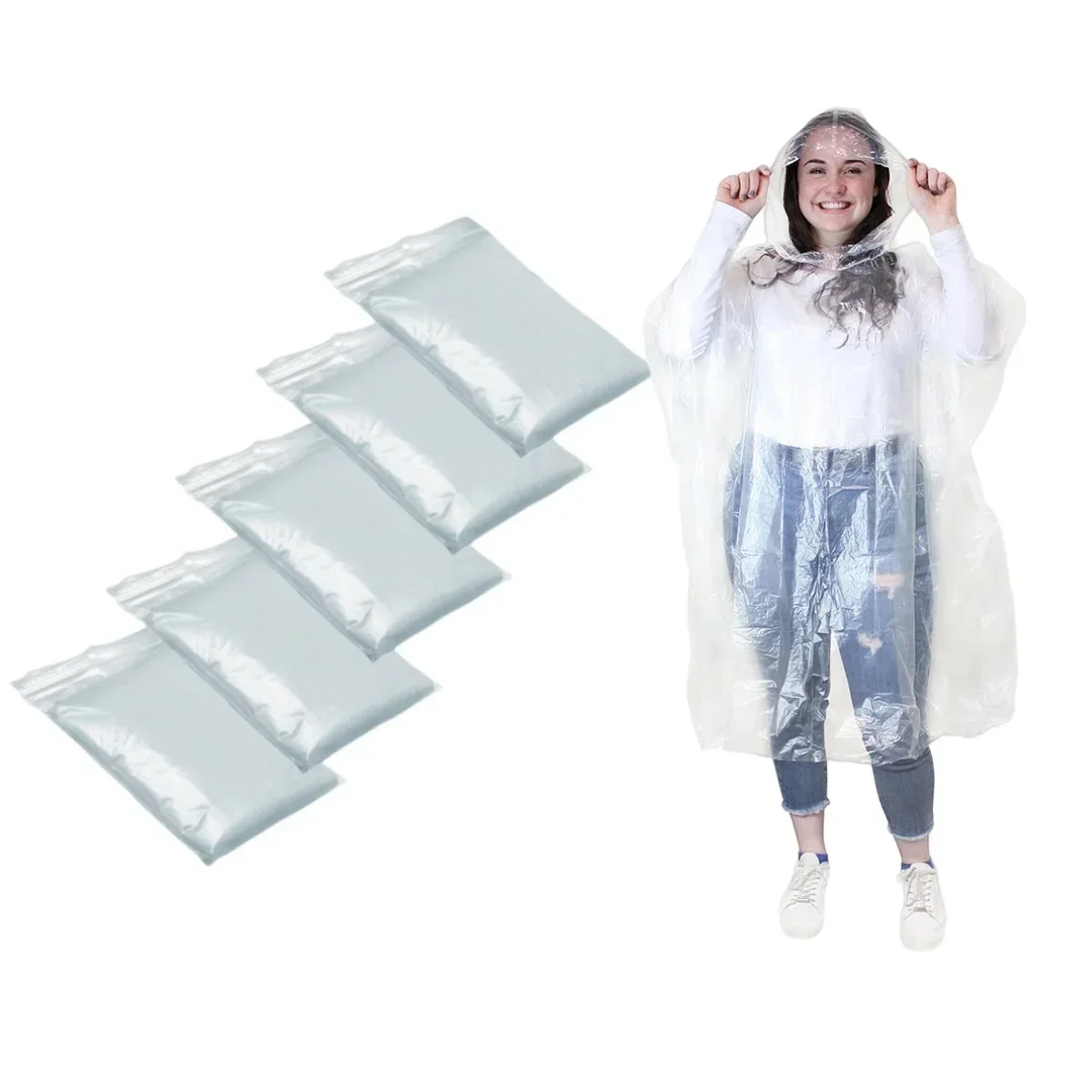 5/10 pièces, poncho de pluie j - Camping Rain Poncho avis et prix
