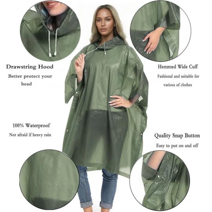 Imperméable réutilisable avec  - Camping Rain Poncho avis et prix