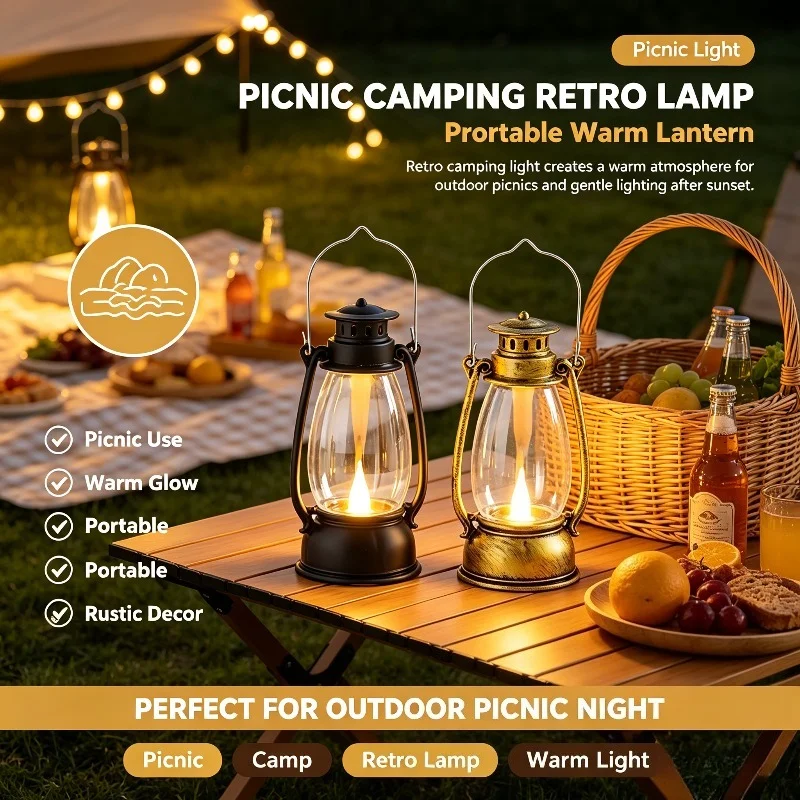 Lampe de camping rétro LED por - Outdoor Camping Dining Set avis et prix