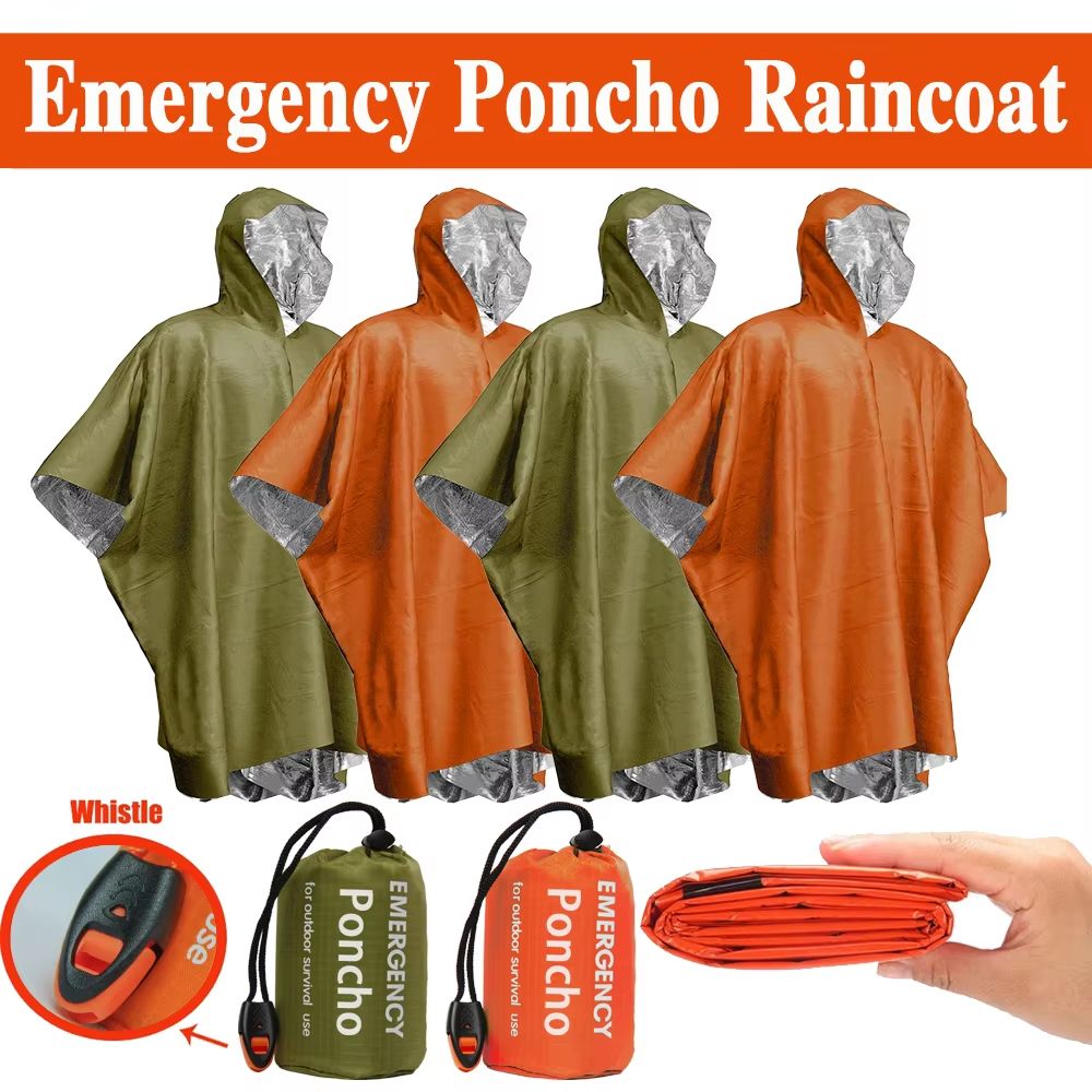 Poncho de pluie d'urgence, cou - Camping Rain Poncho avis et prix